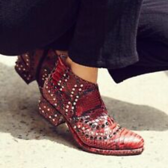 Free People Western Style Studded Ankle Boots - Picture 6 of 6